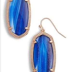 Kendra Scott Navy Dust Earrings